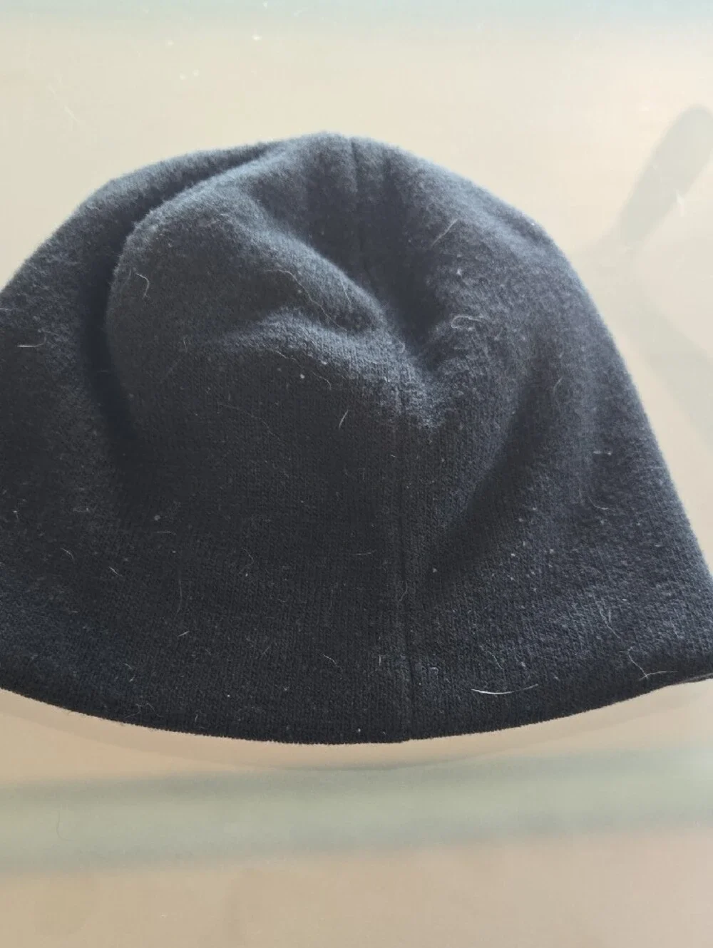 Carhartt Men's Black Beanie with Gray Logo Trim